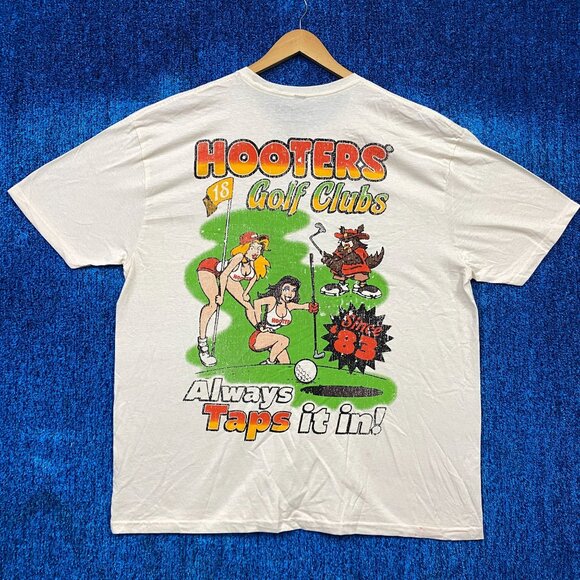 Hooters Golf Clubs Always Tap It in T-Shirt Size 2X - Picture 1 of 5